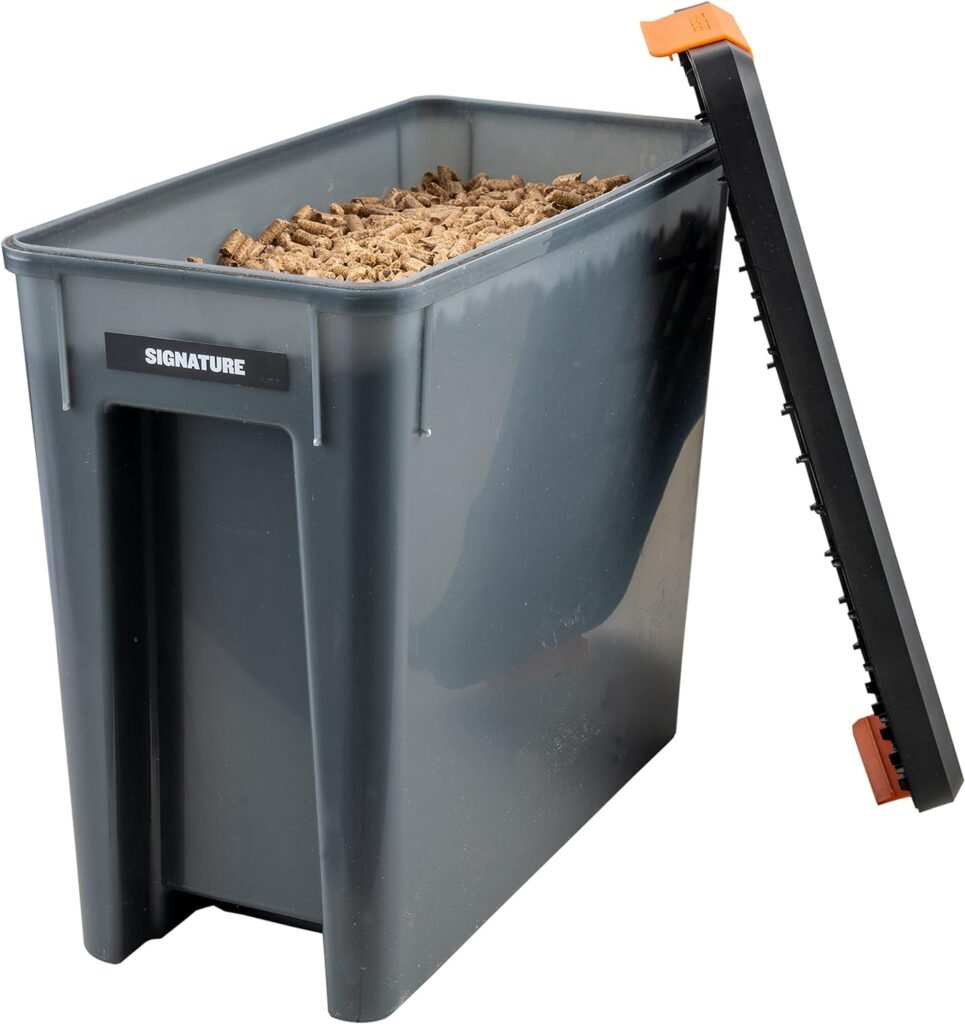 Traeger Grills BAC637 Stay Dry Pellet Bin, Wood Pellet Storage with Locking Lid  Flavor Stickers Grill Accessory