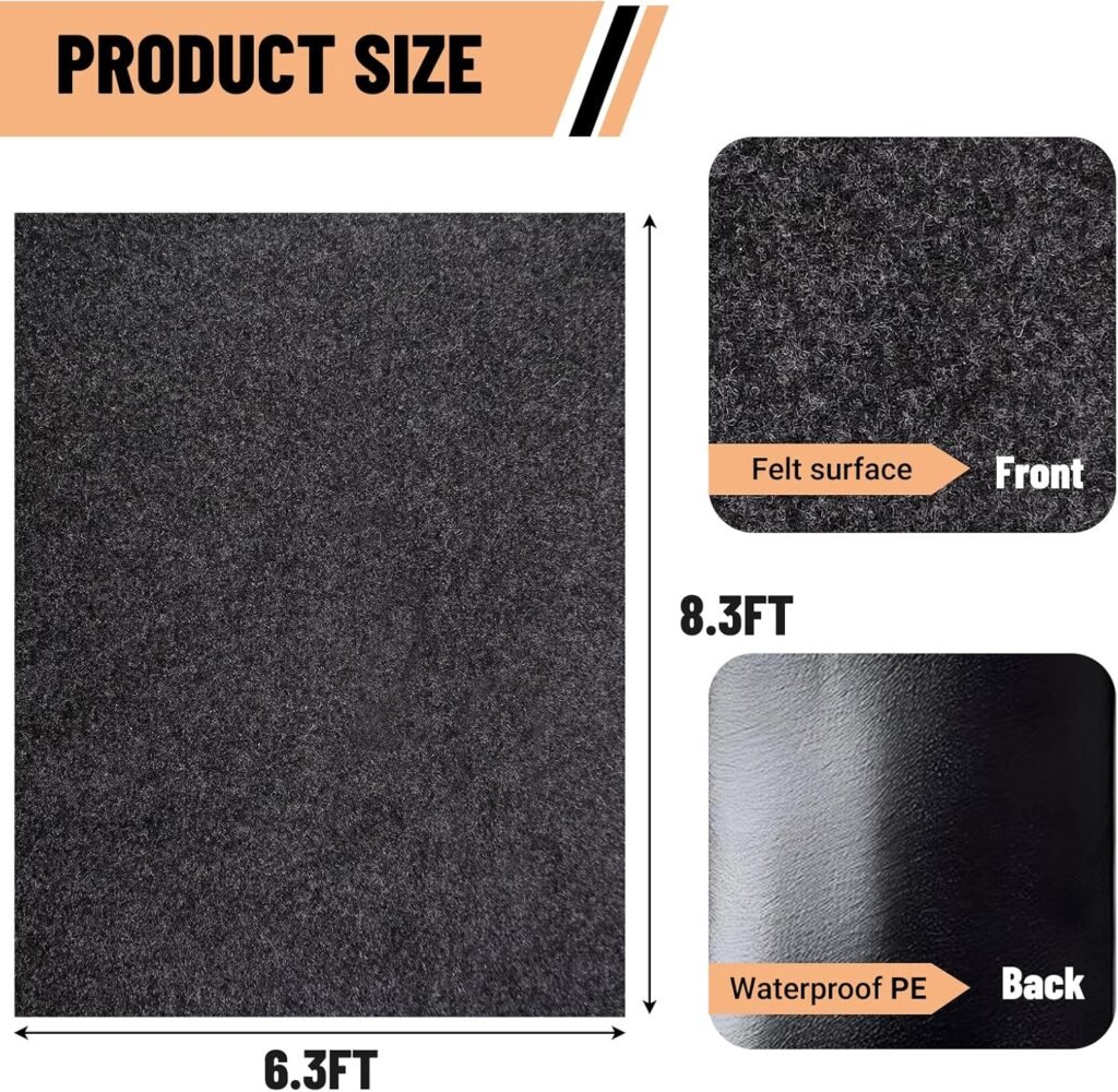 8 x 6.2 FT Outdoor Storage Shed Floor Mat Waterproof Garden Shed Flooring Mat Washable Carport Furniture Dustproof Anti-Slip Pad for Protect Shed Flooring from Wear - Tool Shed Not Include